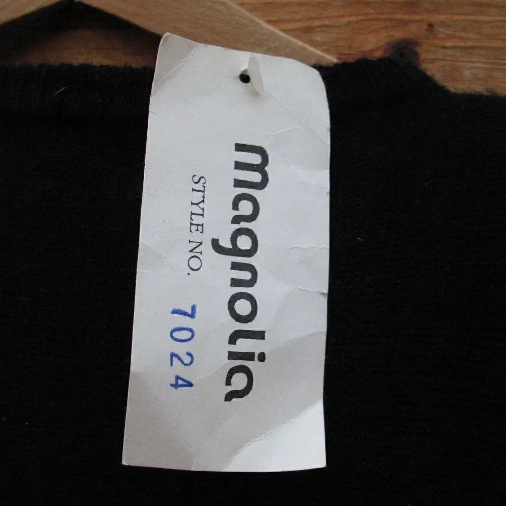 NWT Vintage 80's Black Wool Angora Sweater
